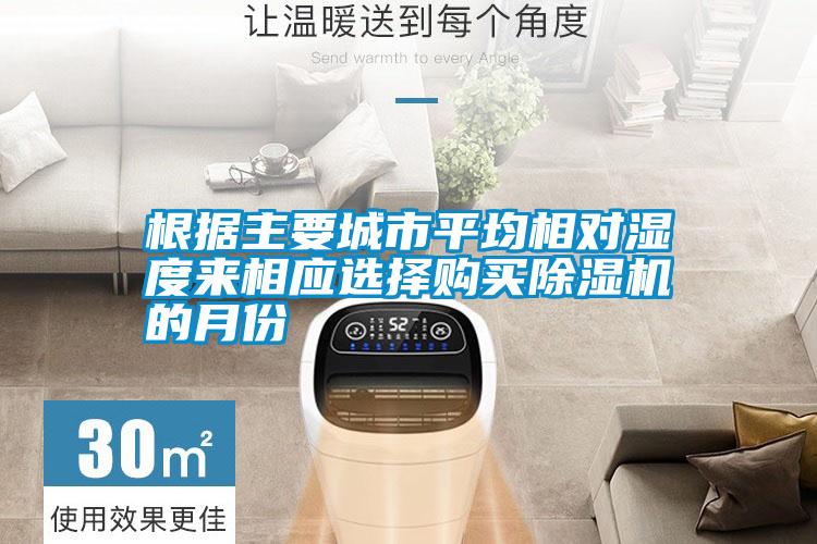 根據主要城市平均相對濕度來相應選擇購買除濕機的月份