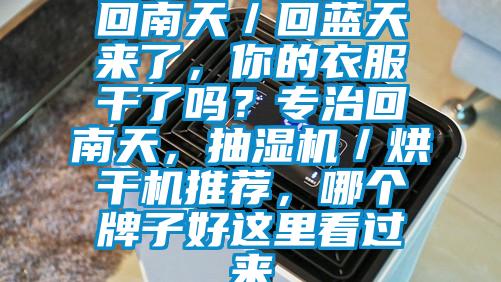 回南天／回藍(lán)天來(lái)了，你的衣服干了嗎？專(zhuān)治回南天，抽濕機(jī)／烘干機(jī)推薦，哪個(gè)牌子好這里看過(guò)來(lái)