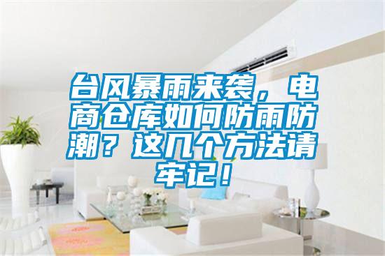 臺風暴雨來襲，電商倉庫如何防雨防潮？這幾個方法請牢記！