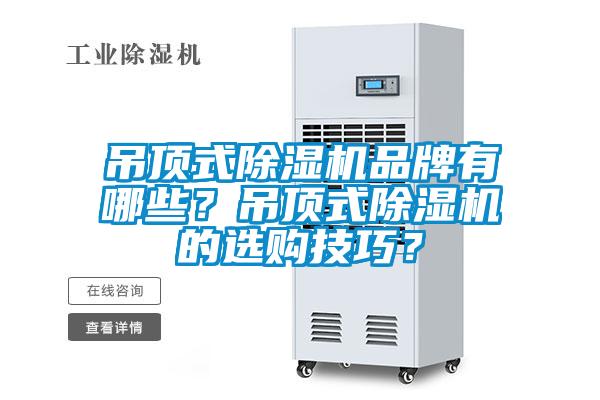 吊頂式除濕機品牌有哪些？吊頂式除濕機的選購技巧？